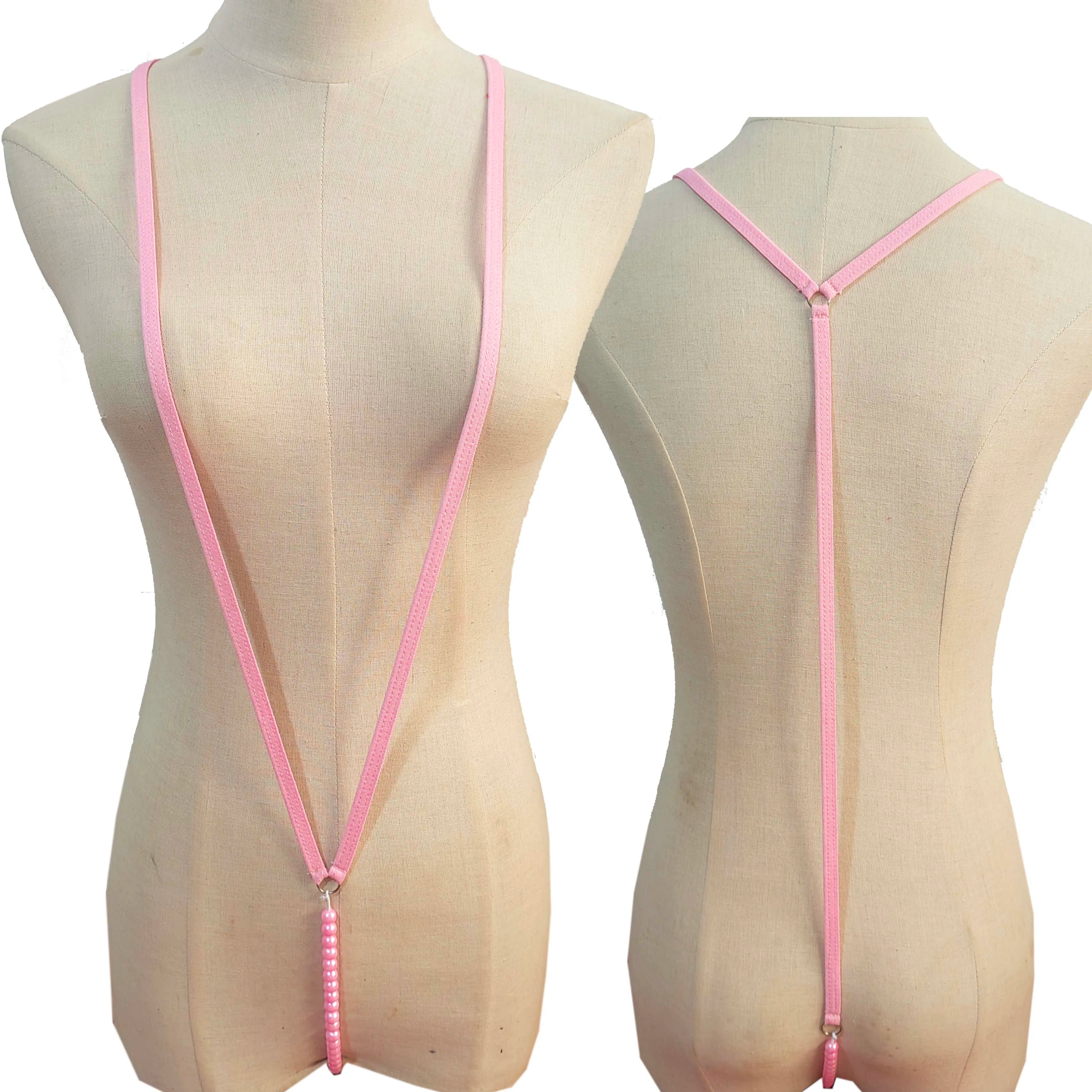 Sheer Mini Bodysuit Woman Lingerie Porn Micro Bikinis Back Bare Outfits Erotic Tiny Bow-tie Underwear Set
