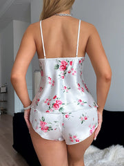 Ice Silk Stain Pajamas Set