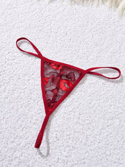 Irresistible Red Lingerie Dress See Through Mesh Sleepwear