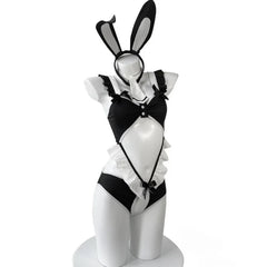 Japanese Kawaii Bunny Girl Cosplay Costume Lingerie Hollow Out Uni