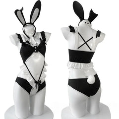 Japanese Kawaii Bunny Girl Cosplay Costume Lingerie Hollow Out Uni