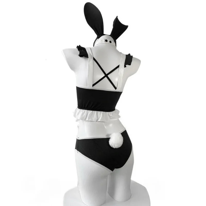 Japanese Kawaii Bunny Girl Cosplay Costume Lingerie Hollow Out Uni