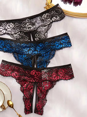 Lace Romantic Floral Thong Soft Underwear G-string Com