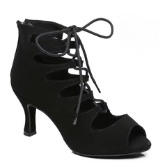 Lace-UP Latin High Heels Open Toes Soft Soles Party Dancing Boots