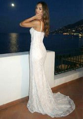 Lace Corset Maxi Dress White