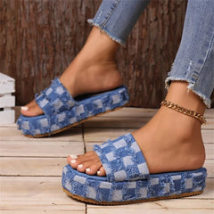 Large Lacquer Leather platforms Gothic Chain Thick Heel Punk Ankle slippers