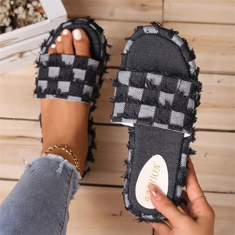 Large Lacquer Leather platforms Gothic Chain Thick Heel Punk Ankle slippers