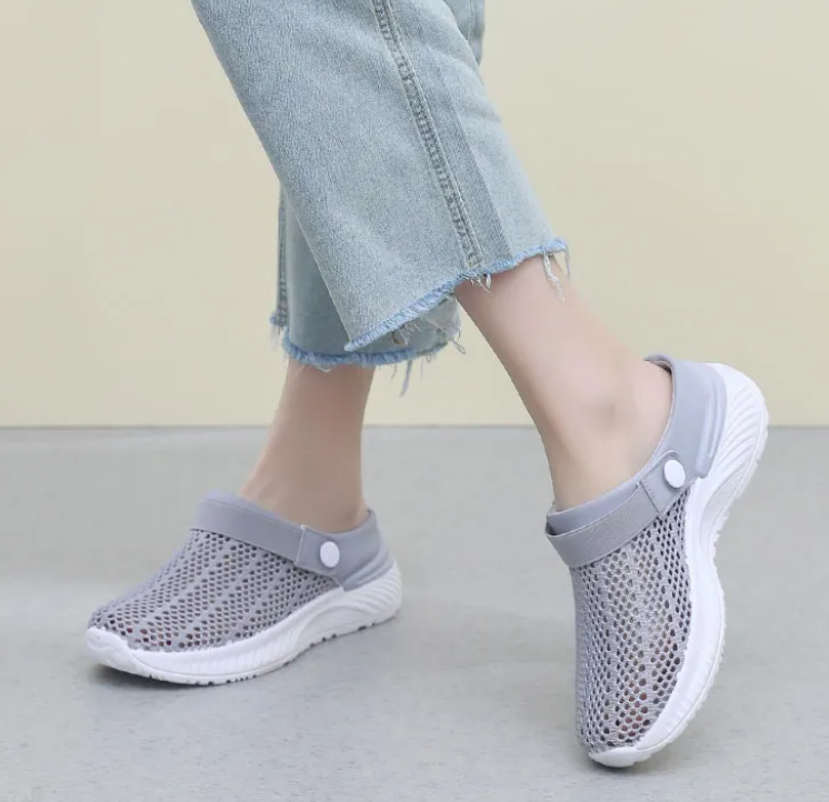 Lightweight Breathable Half-Slip Net Mesh Comfortable Anti-Slip Shoes