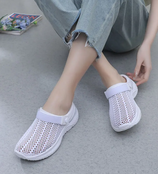 Lightweight Breathable Half-Slip Net Mesh Comfortable Anti-Slip Shoes