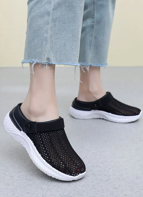 Lightweight Breathable Half-Slip Net Mesh Comfortable Anti-Slip Shoes