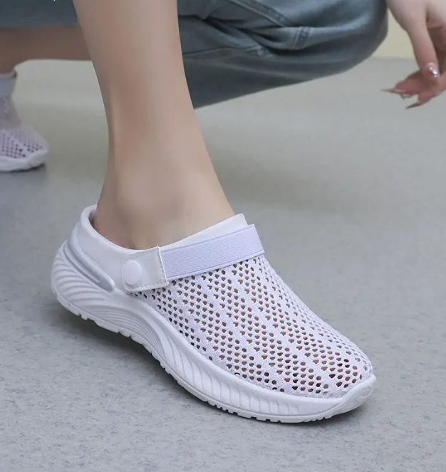 Lightweight Breathable Half-Slip Net Mesh Comfortable Anti-Slip Shoes