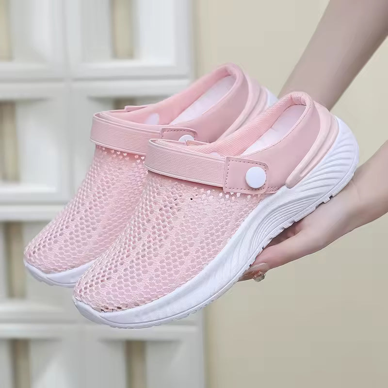 Lightweight Breathable Half-Slip Net Mesh Comfortable Anti-Slip Shoes