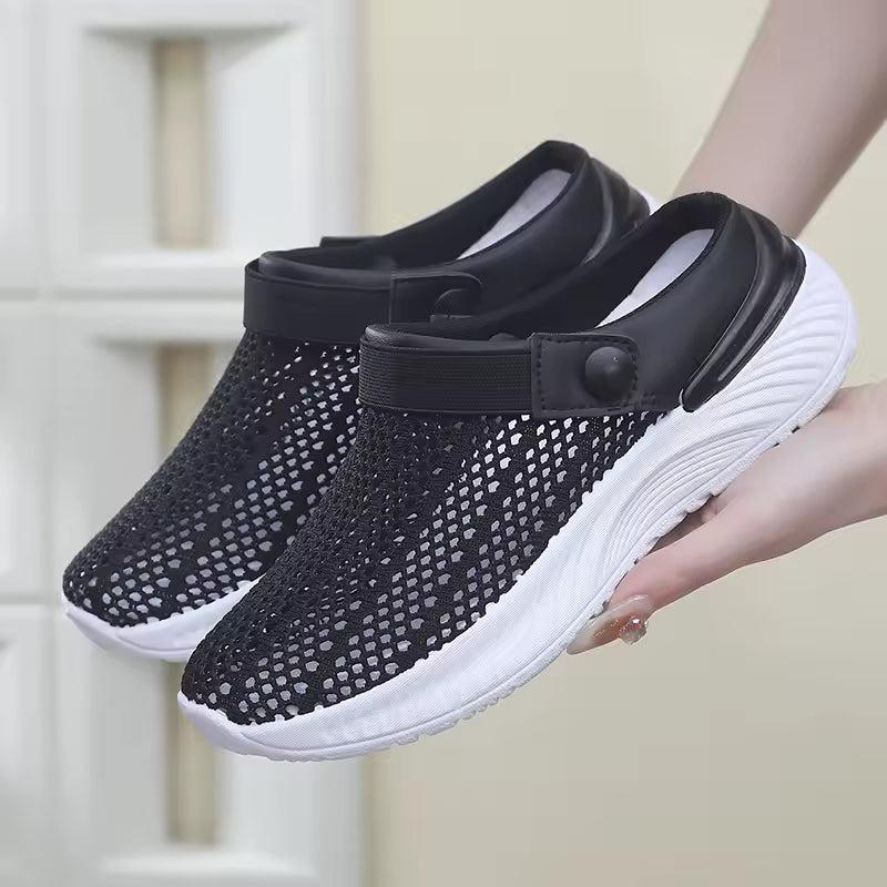 Lightweight Breathable Half-Slip Net Mesh Comfortable Anti-Slip Shoes
