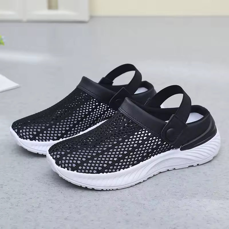 Lightweight Breathable Half-Slip Net Mesh Comfortable Anti-Slip Shoes