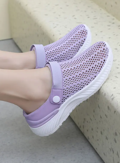 Lightweight Breathable Half-Slip Net Mesh Comfortable Anti-Slip Shoes