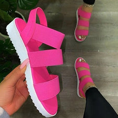 Lightweight Strappy Sandals Textured Soles Rounded Toes