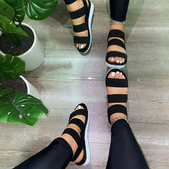 Lightweight Strappy Sandals Textured Soles Rounded Toes