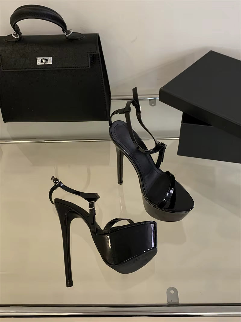 Buckle Strap Banquet High Heels Stripper Pole Platform Sandals