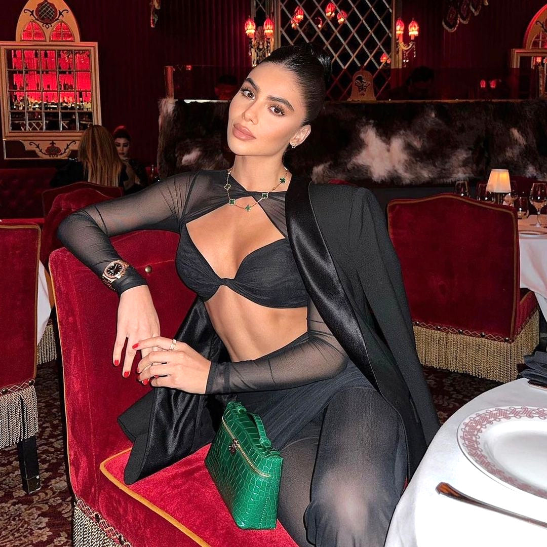 Long Sleeve Draped Two Piece Jumpsuit Black