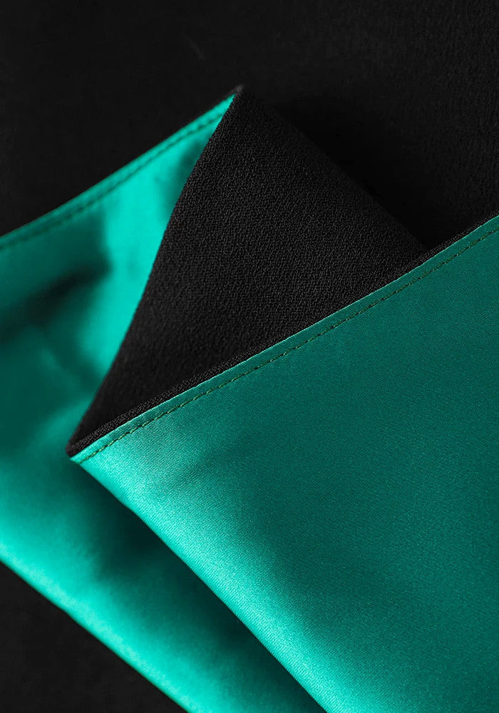 Long Sleeve Embellished Peplum Maxi Dress Black Green