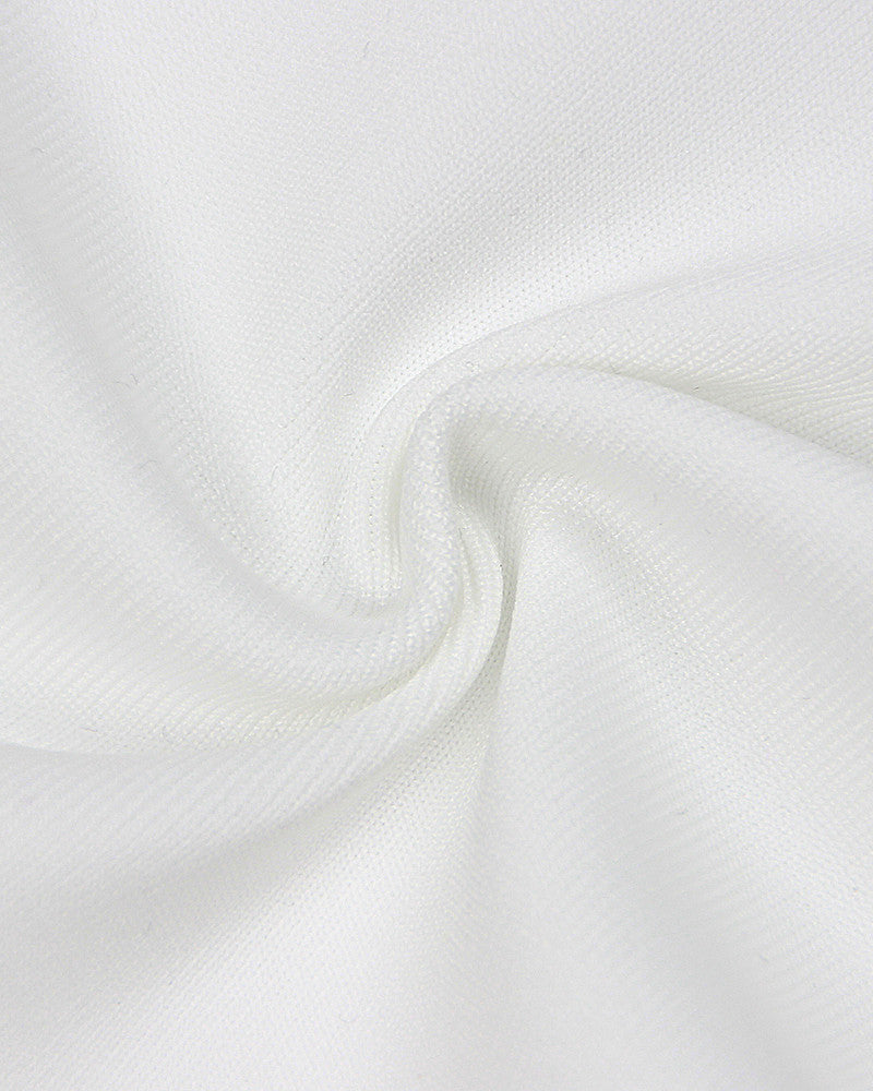 Long Sleeve Flower Detail Two Piece Maxi Dress White