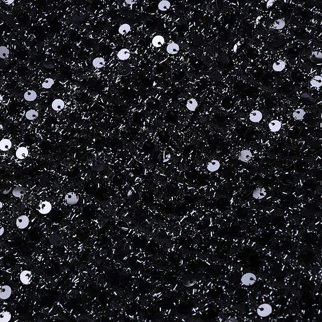 Long Sleeve Sequin Blazer Dress Black