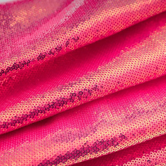 Long Sleeve Sequin Short Suit Hot Pink