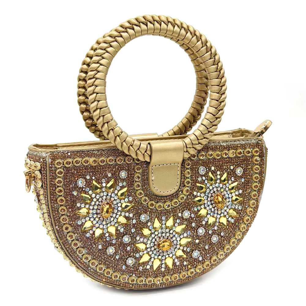 Lucky Star Bag With Elegant Pointed Tip Evening Party Shoes And Bag Set