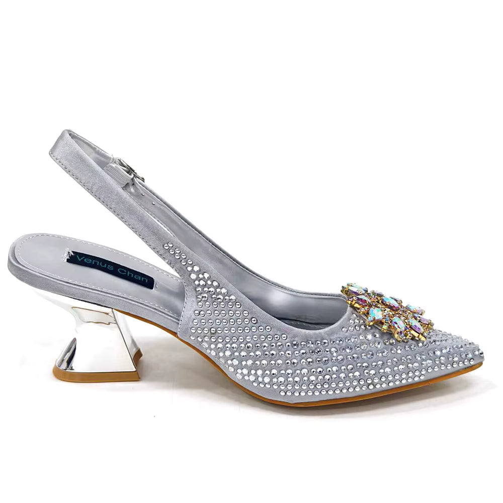 Lucky Star Bag With Elegant Pointed Tip Evening Party Shoes And Bag Set
