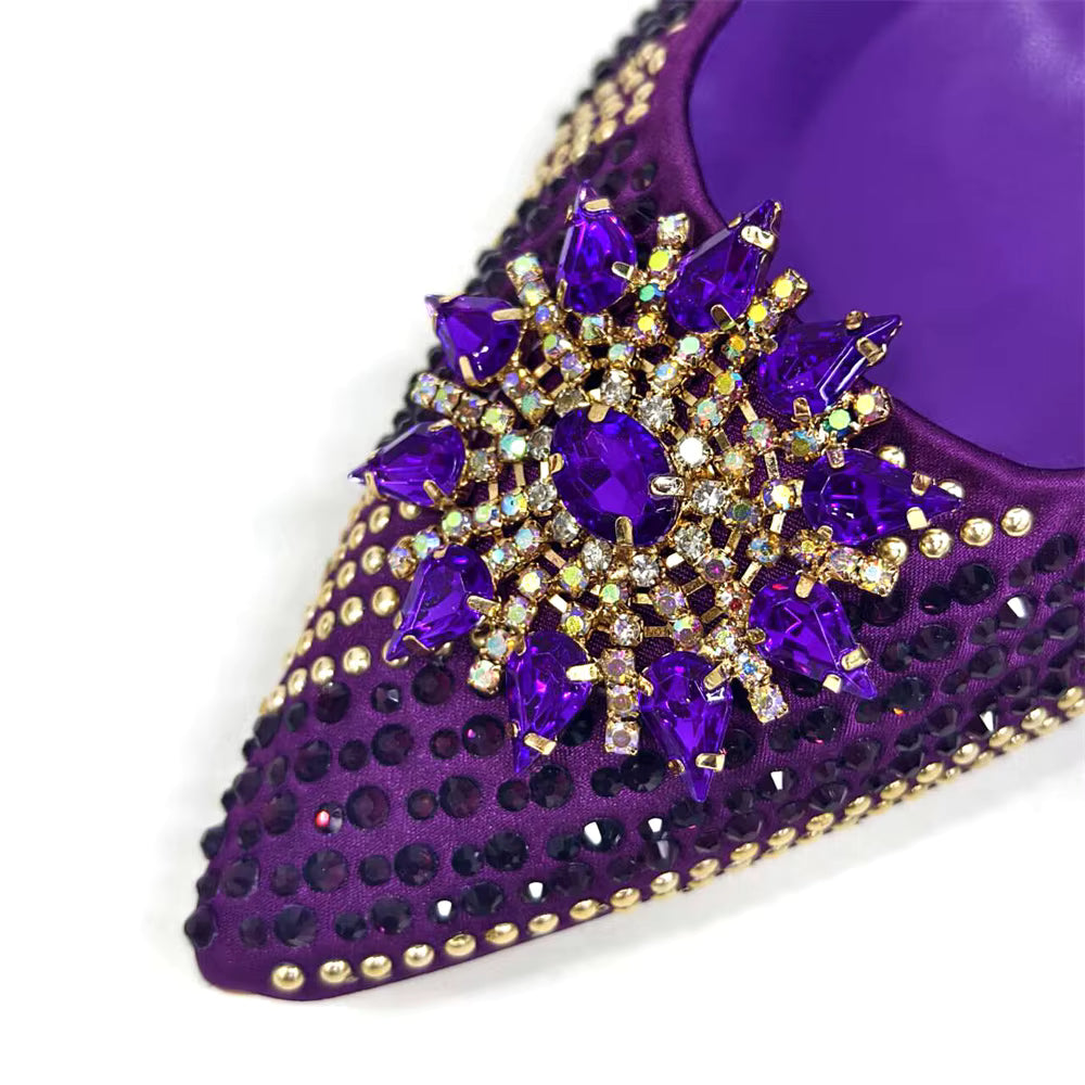 Lucky Star Bag With Elegant Pointed Tip Evening Party Shoes And Bag Set