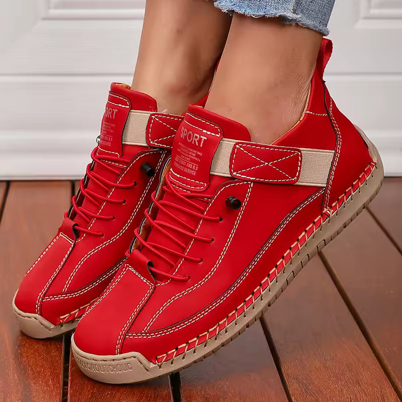 Luxurious Design Lace-up Solid Round Toe Microfiber Loafers