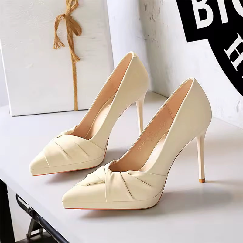 Banquet Pointed Toe Waterproof Platform Super High Heels