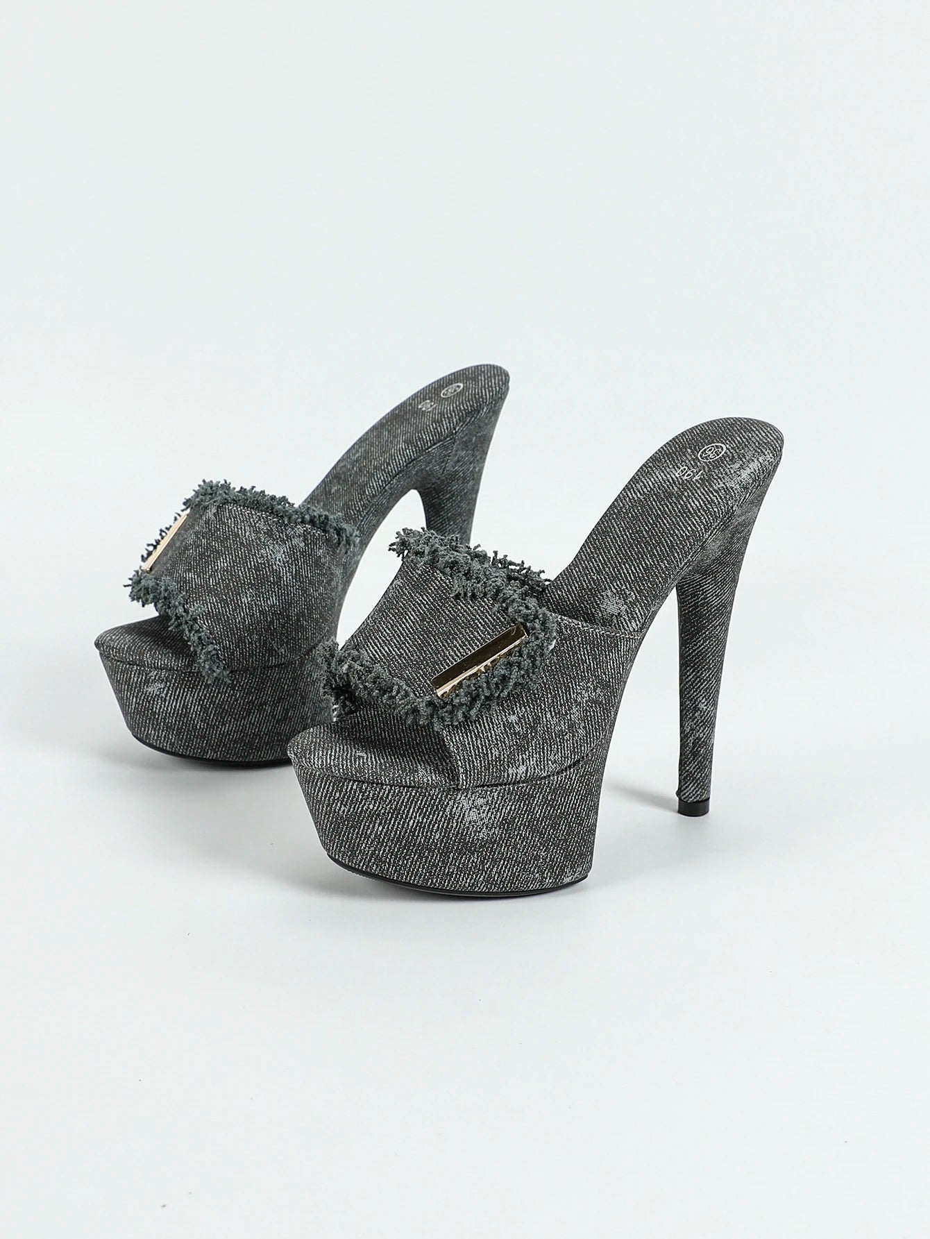 Cloth Ultra Rubber Platform Thin High Heel Sandals
