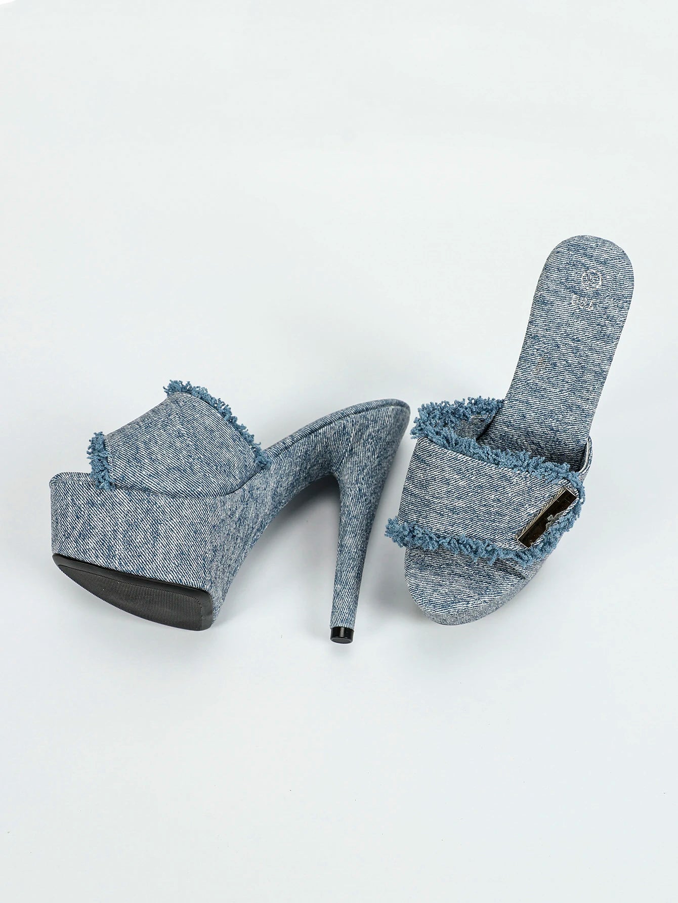 Cloth Ultra Rubber Platform Thin High Heel Sandals