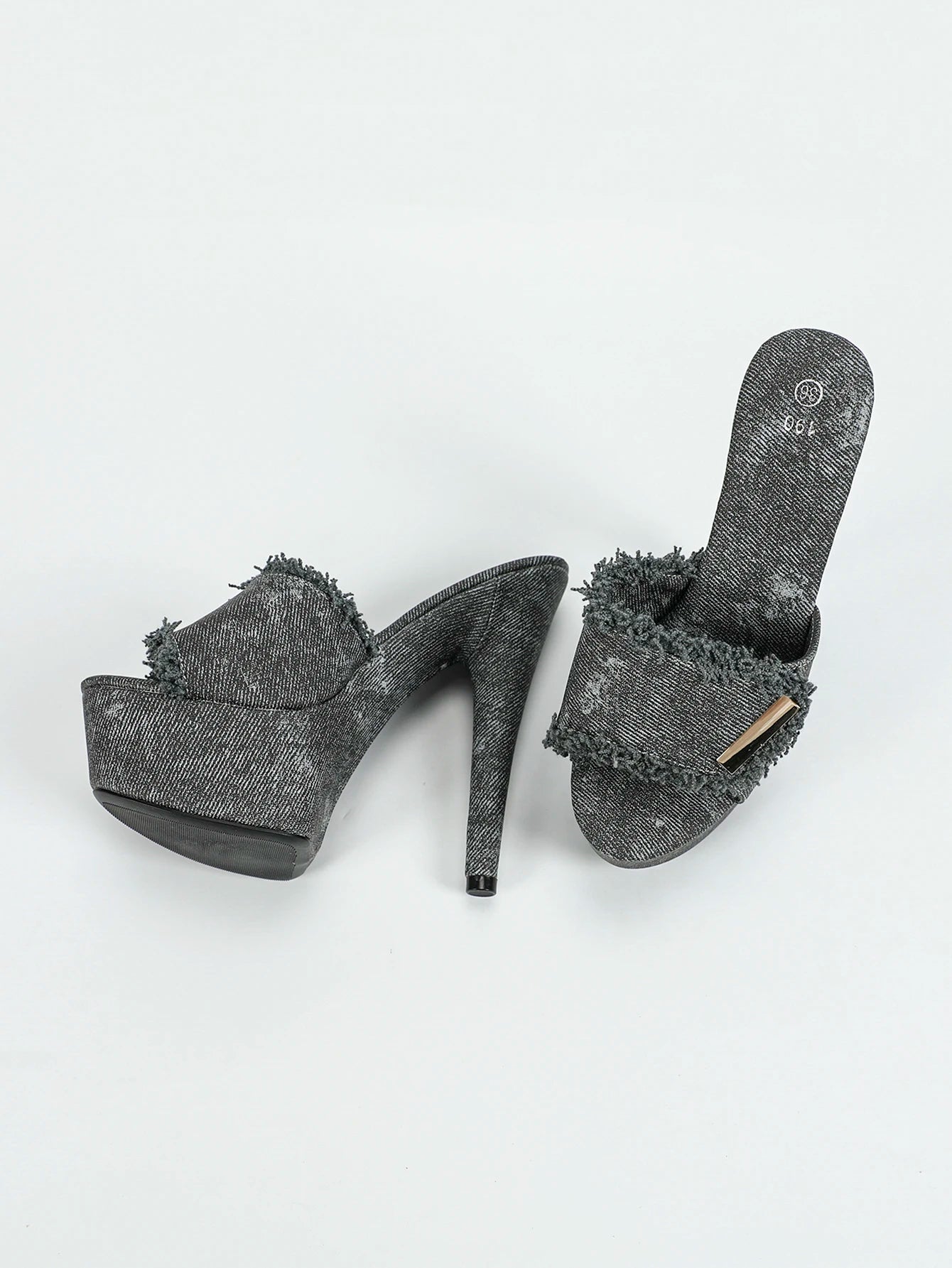 Cloth Ultra Rubber Platform Thin High Heel Sandals