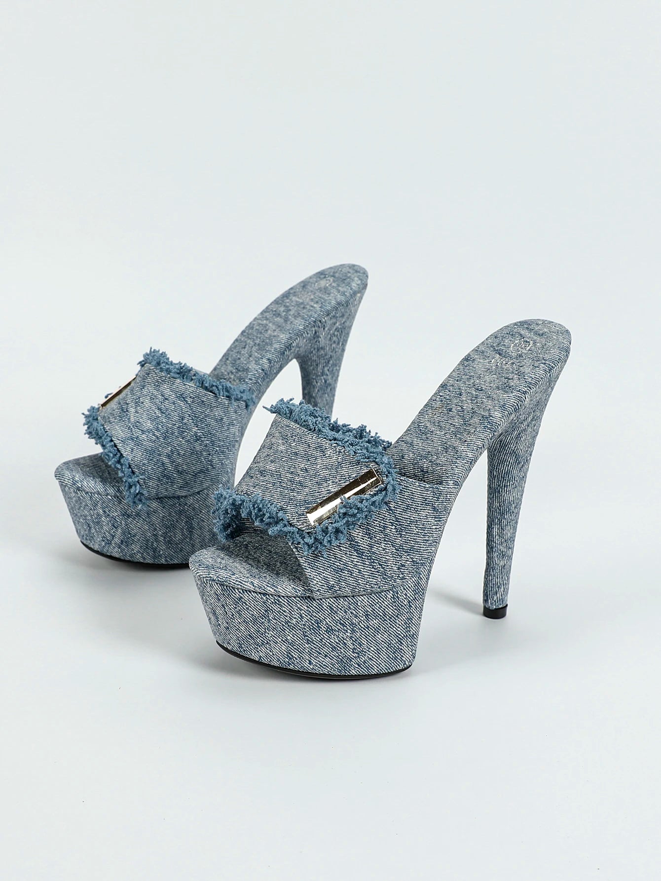 Cloth Ultra Rubber Platform Thin High Heel Sandals