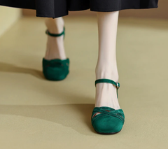 Comfort Round Toe Breathable Med Clear Heels Sandals