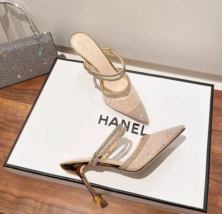 Comfortable Breathable PVC Evening Party High Heels Pumps