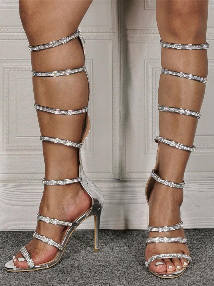 Luxury Gladiator Patent Leather Stiletto Heel