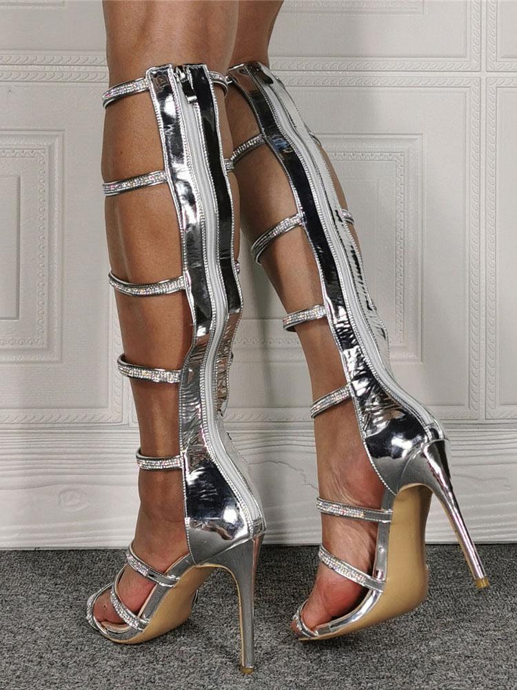 Luxury Gladiator Patent Leather Stiletto Heel