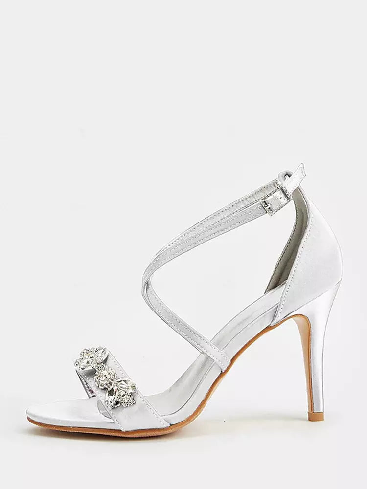 Polyurethane Open Toe Stiletto Heel High Heel Pumps