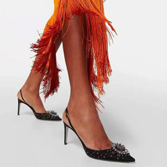 Star Style Fashion Rhinestones Pearls Lace High heels