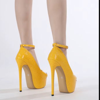 Stripper Pole  Peep Toe Stiletto Platform Pumps High Heels