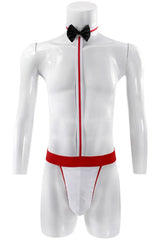 Male Underwear T String Home Men's Lingerie Bodysuit Bow Tie Per