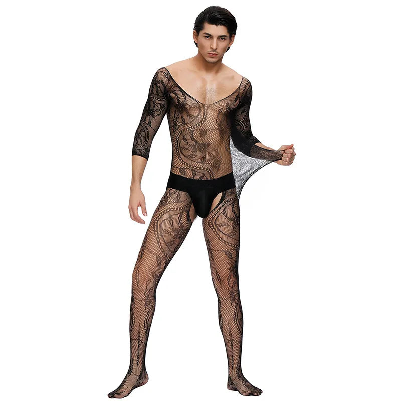 Men lingerie man bodysuit cosplay porno teddy intimates costumes intimates net underwear male tights full body