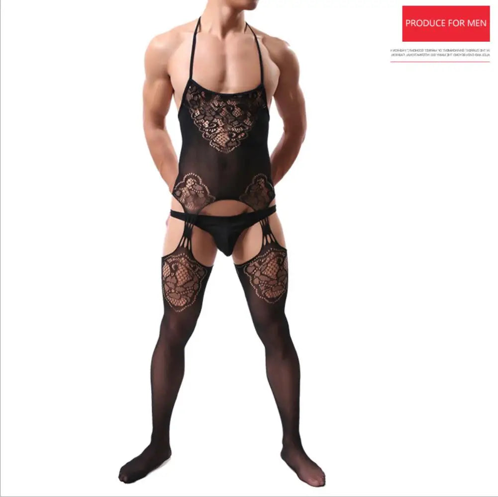 Men lingerie man bodysuit cosplay porno teddy intimates costumes intimates net underwear male tights full body