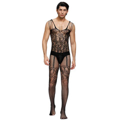 Men lingerie man bodysuit cosplay porno teddy intimates costumes intimates net underwear male tights full body