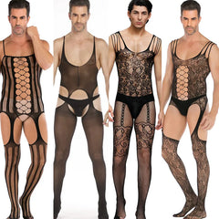 Men lingerie man bodysuit cosplay porno teddy intimates costumes intimates net underwear male tights full body