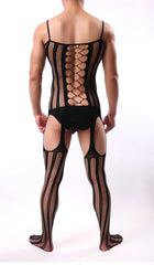 Men porno Lingerie Underwear Exotic bodysuit mesh net body Stockings Ultrathin Sling Netting hose pantyhose