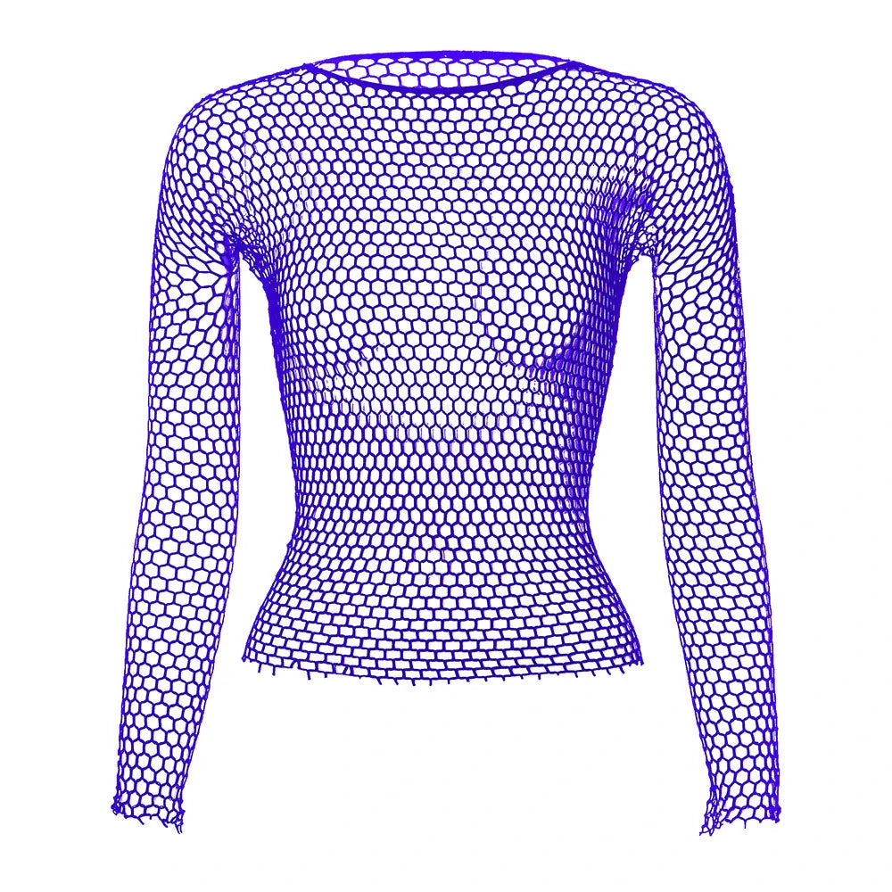 Men's Lingerie Mesh Top 1Piece Long Sleeve Hollow Out Underwear Cool Male Erotic Porno Nightwear